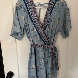 Trixxi Blue Floral Mini Dress